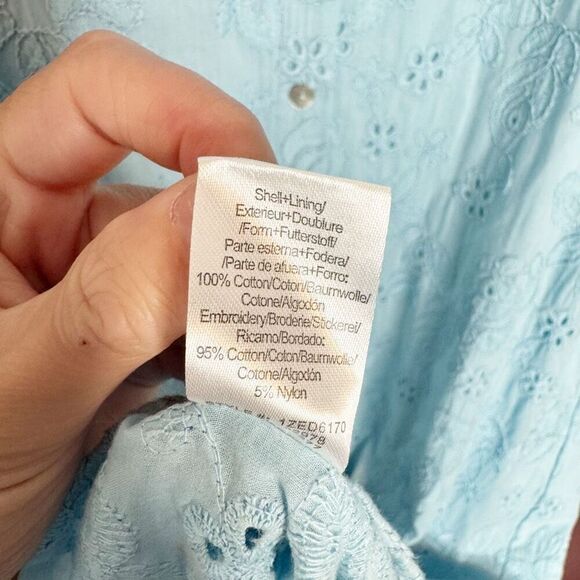 HALE BOB Gail Maxi Dress - Blue Floral Eyelet Women’s Size Small- Belt not incl - Picture 9 of 16